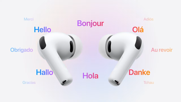 Symboliseert spraak bij AirPods