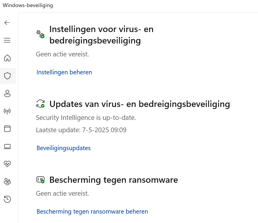 Zoals je ziet, kun je ransomware ook tackelen met slechts de standaard Windows-beveiliging