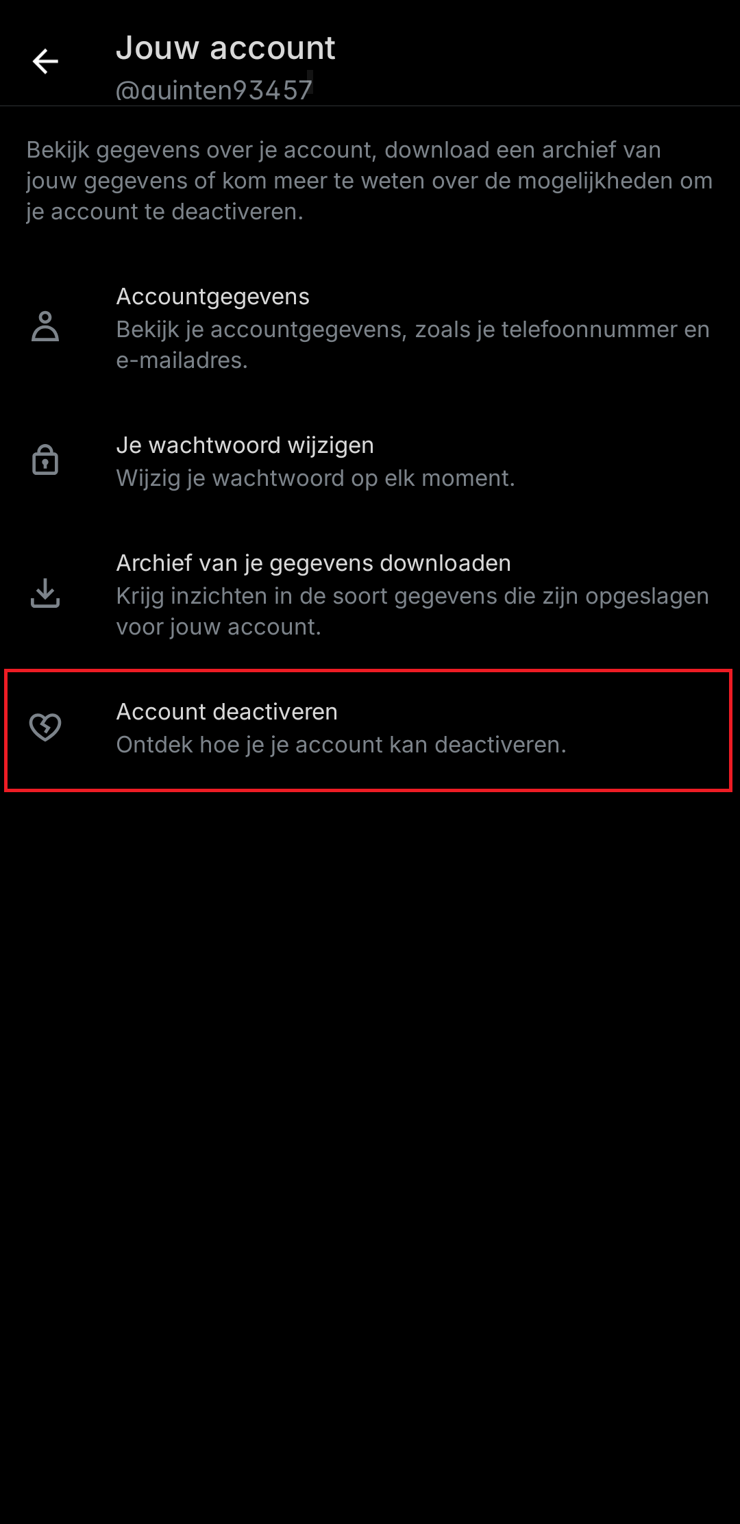 Account deactiveren pcactive.nl
