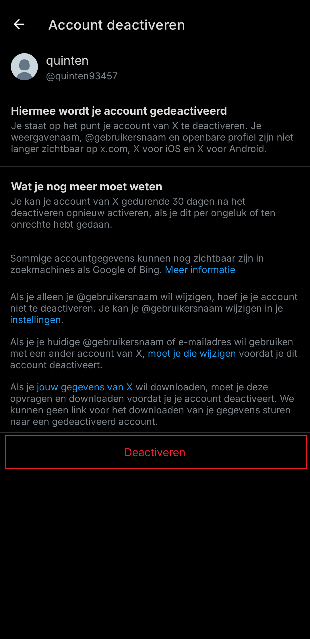Account definitief deactiveren pcactive.nl
