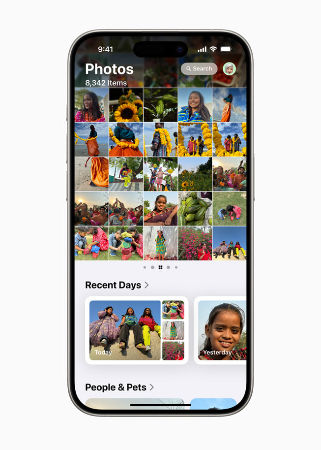 Apple WWDC24 iOS 18 Photos redesigned 240610 inline online