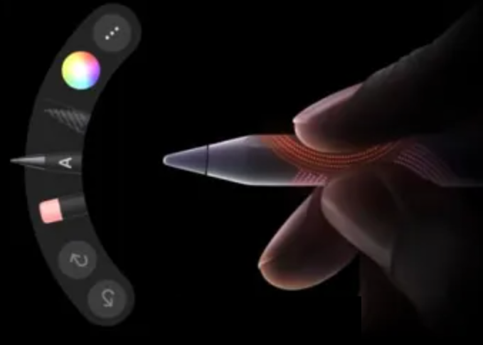 Apple Pencil Pro pinch motion