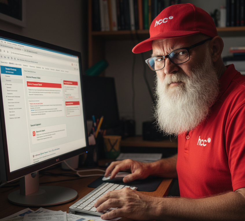 John Vanderaart computer scherm