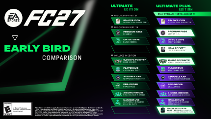 EA FC 27 Early bird vergelijking ok