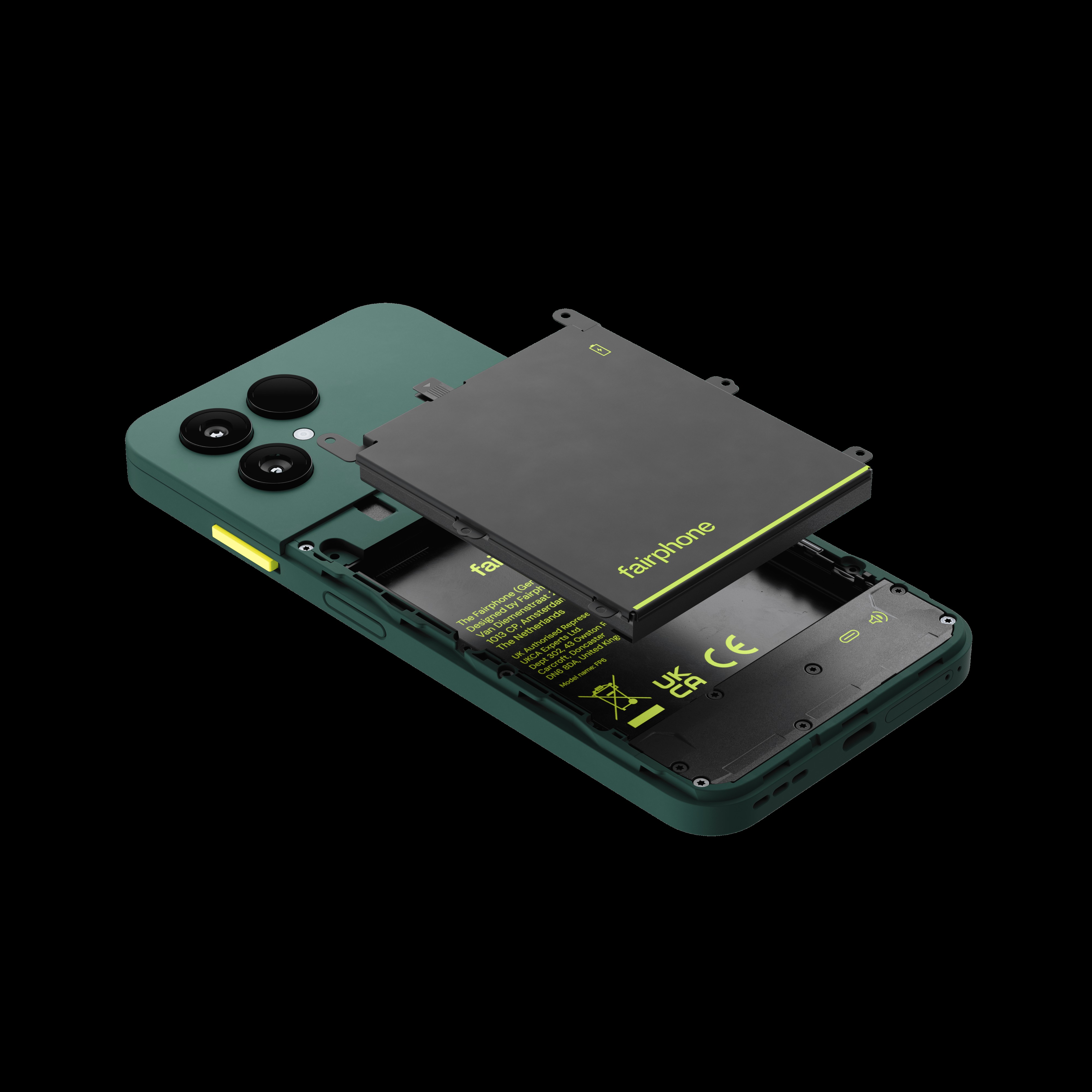 Fairphone 6 batterij eruit