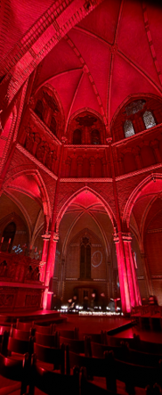 Day 16 church in red light