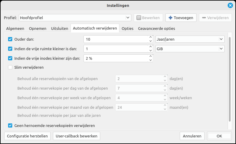 This can be useful if you want to save certain data such as images to a different backup location.