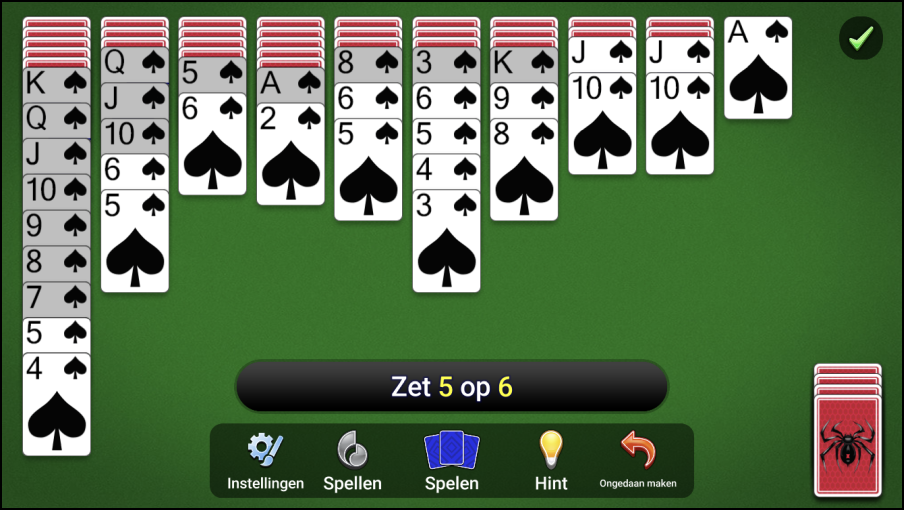 Spider Solitaire liggend 2