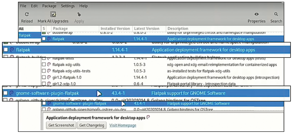 Afb. 6 flatpak en gnome software plugin flatpak. 2