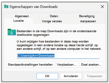 Eigenschappen van map Downloads 2