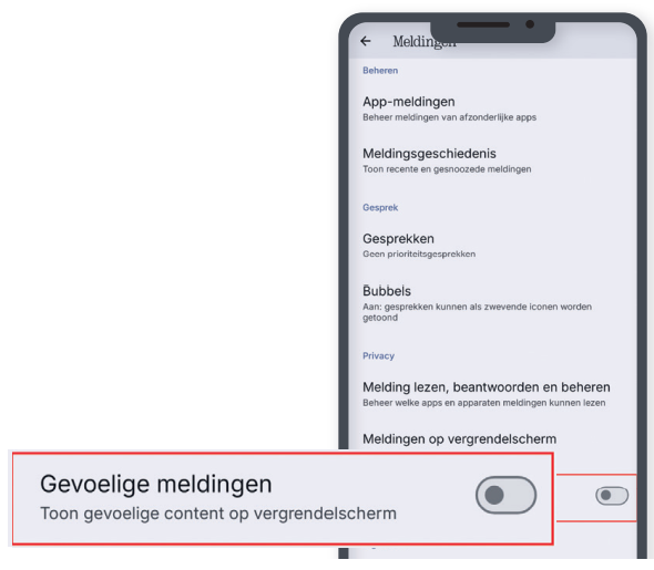 Gevoelige meldingen aan zetten 2