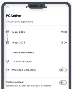 Evenementen maken verbeterd 2