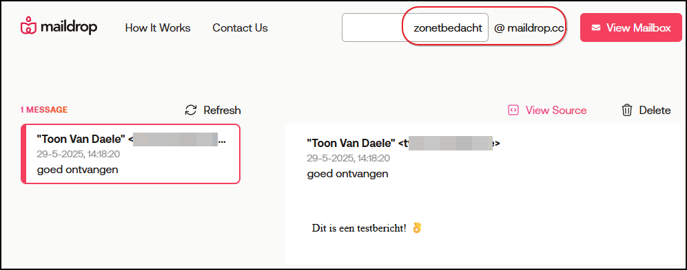 Schermafbeelding Maildrop