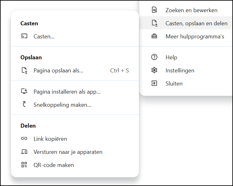 Instellen Google Chrome
