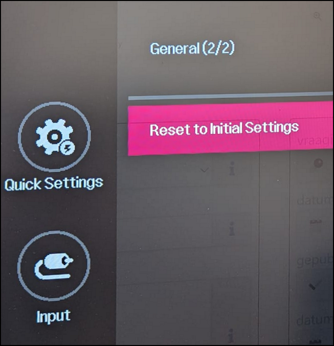 Een moderne monitor kan worden gereset