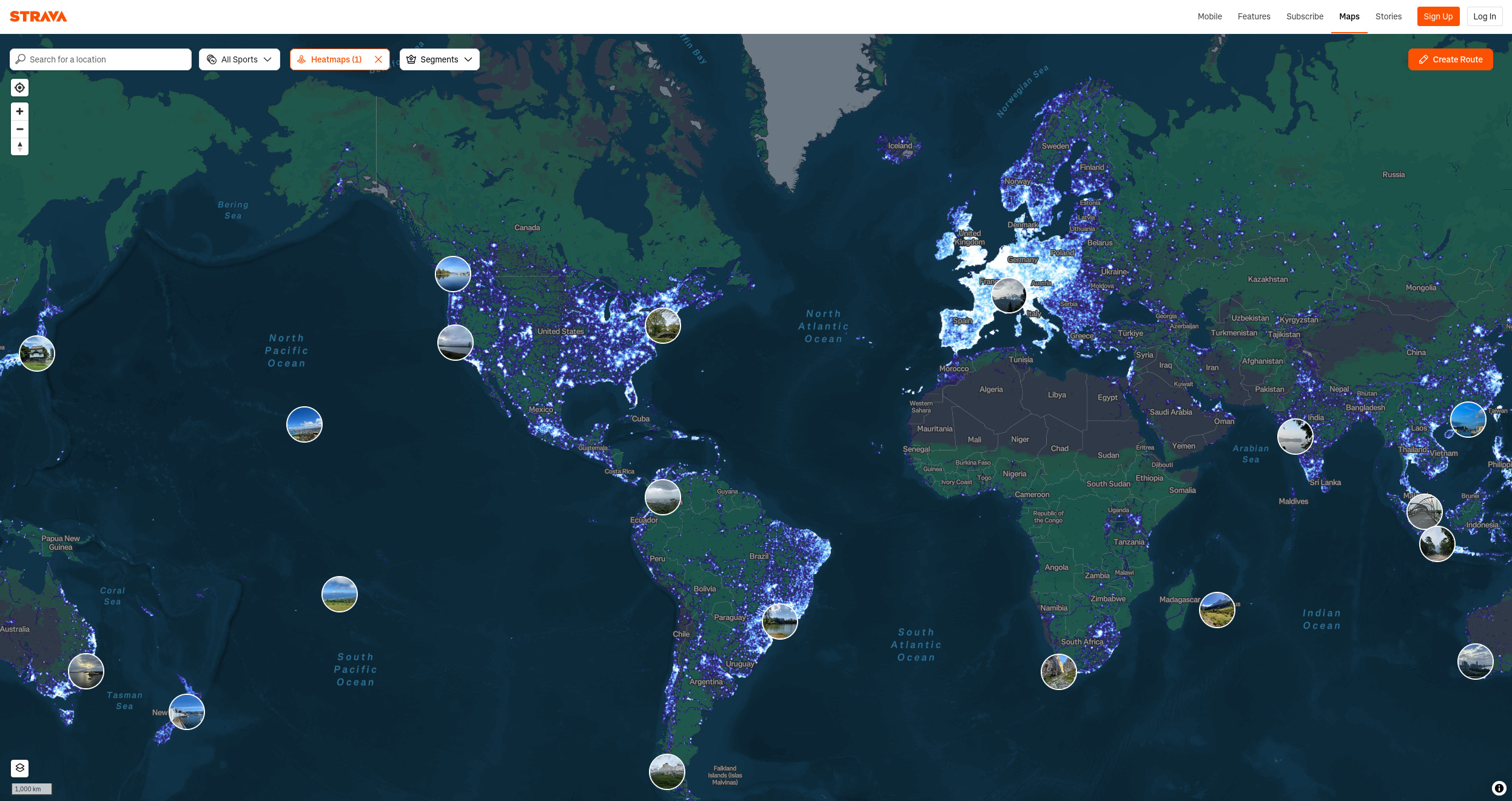 strava heatmap
