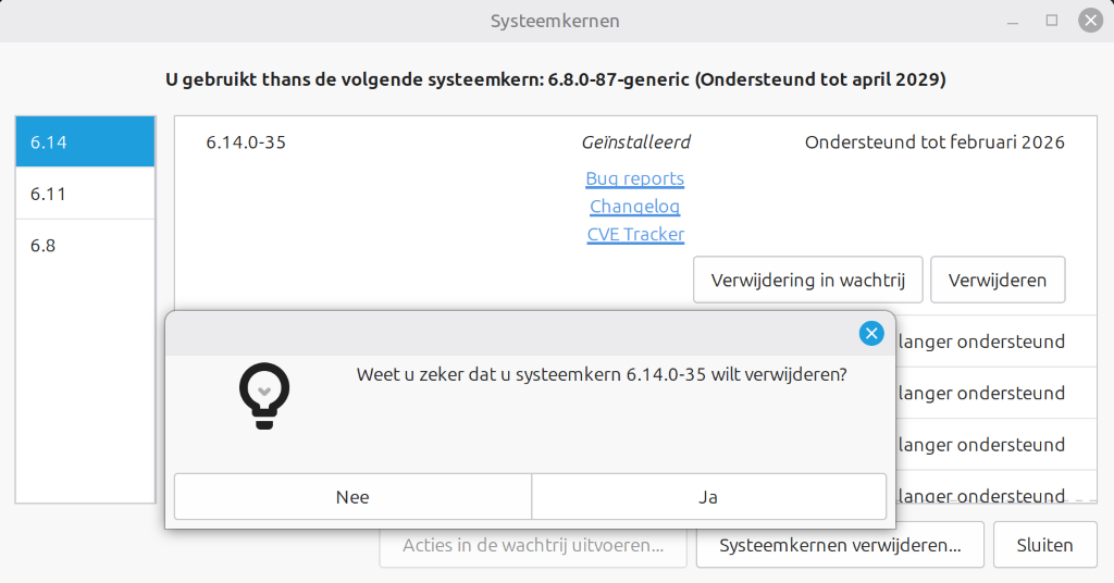 15 Verwijder 6.14 kern