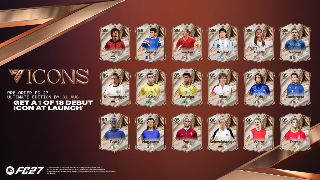 FC27 ICONS Squad 16x9 Debut Items