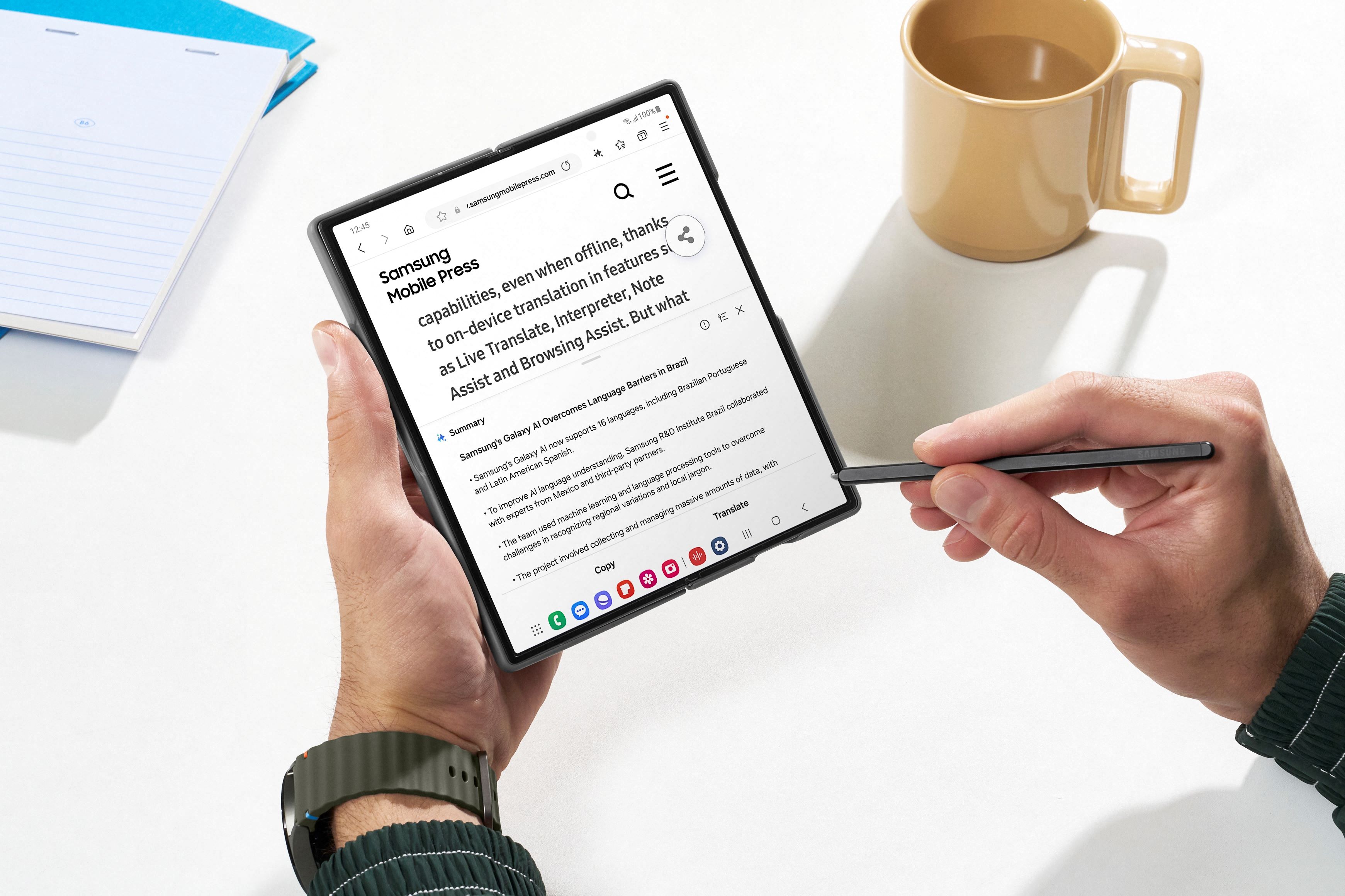 Samsung Galaxy Z Fold6 open met S pen online