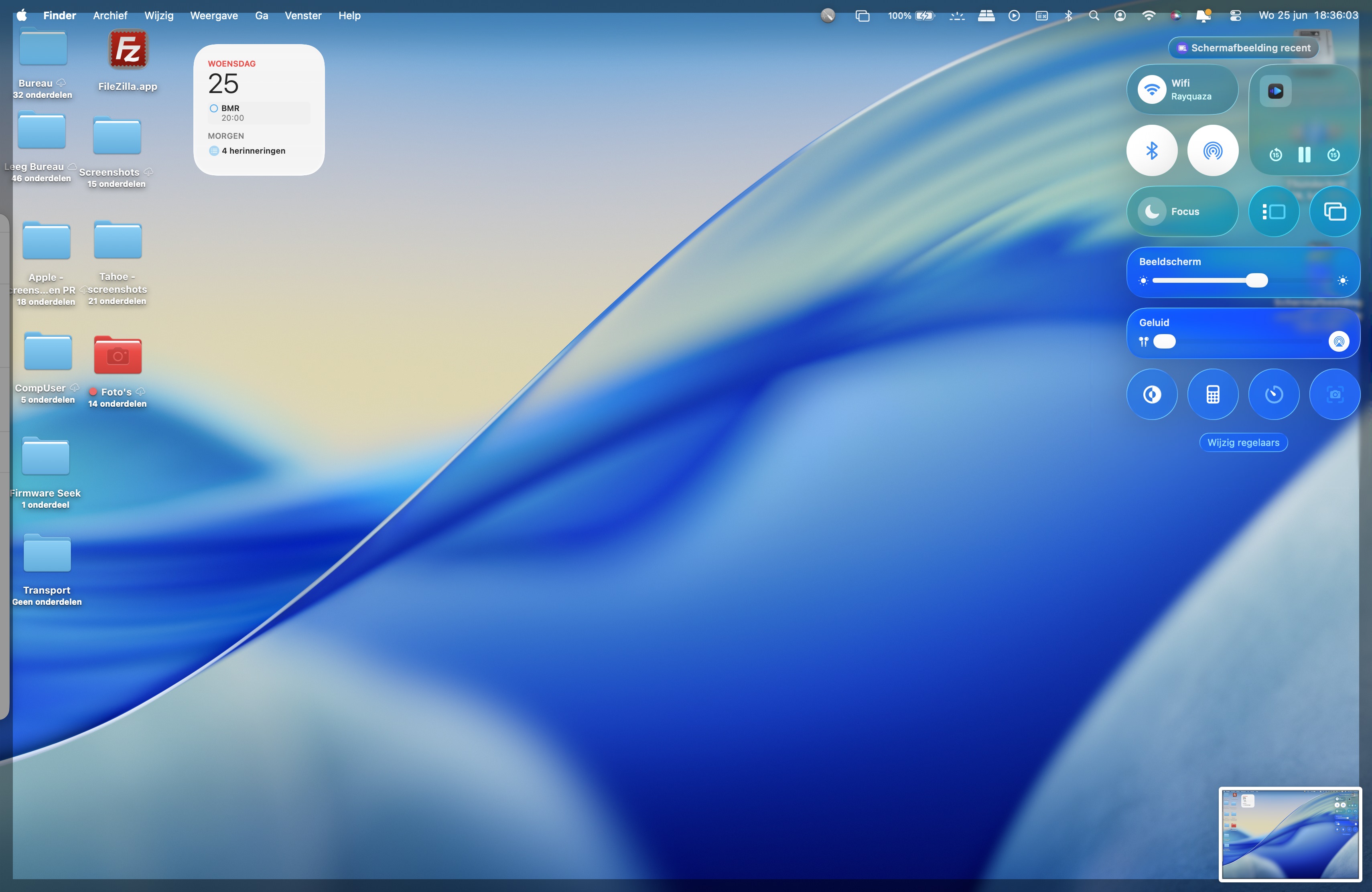 Scherm Tahoe met Berichtencentrum Schermafbeelding 2025 06 25 om 18.36.03 RC