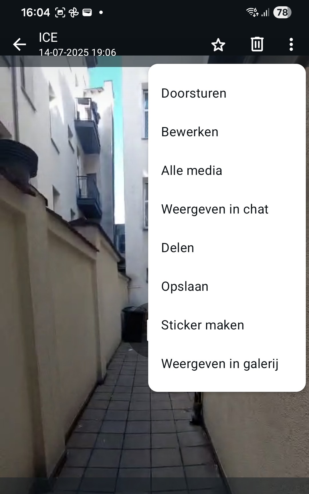 Weergeven in chat