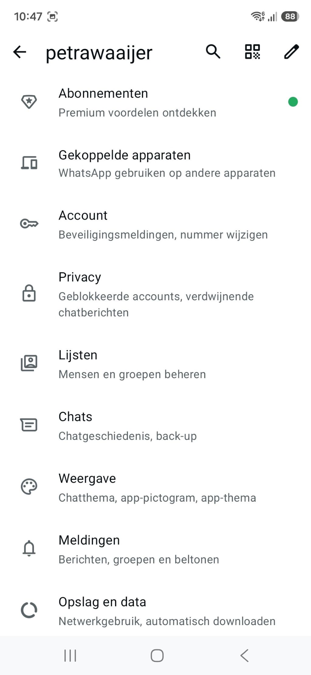 WhatsApp ww toevoegen