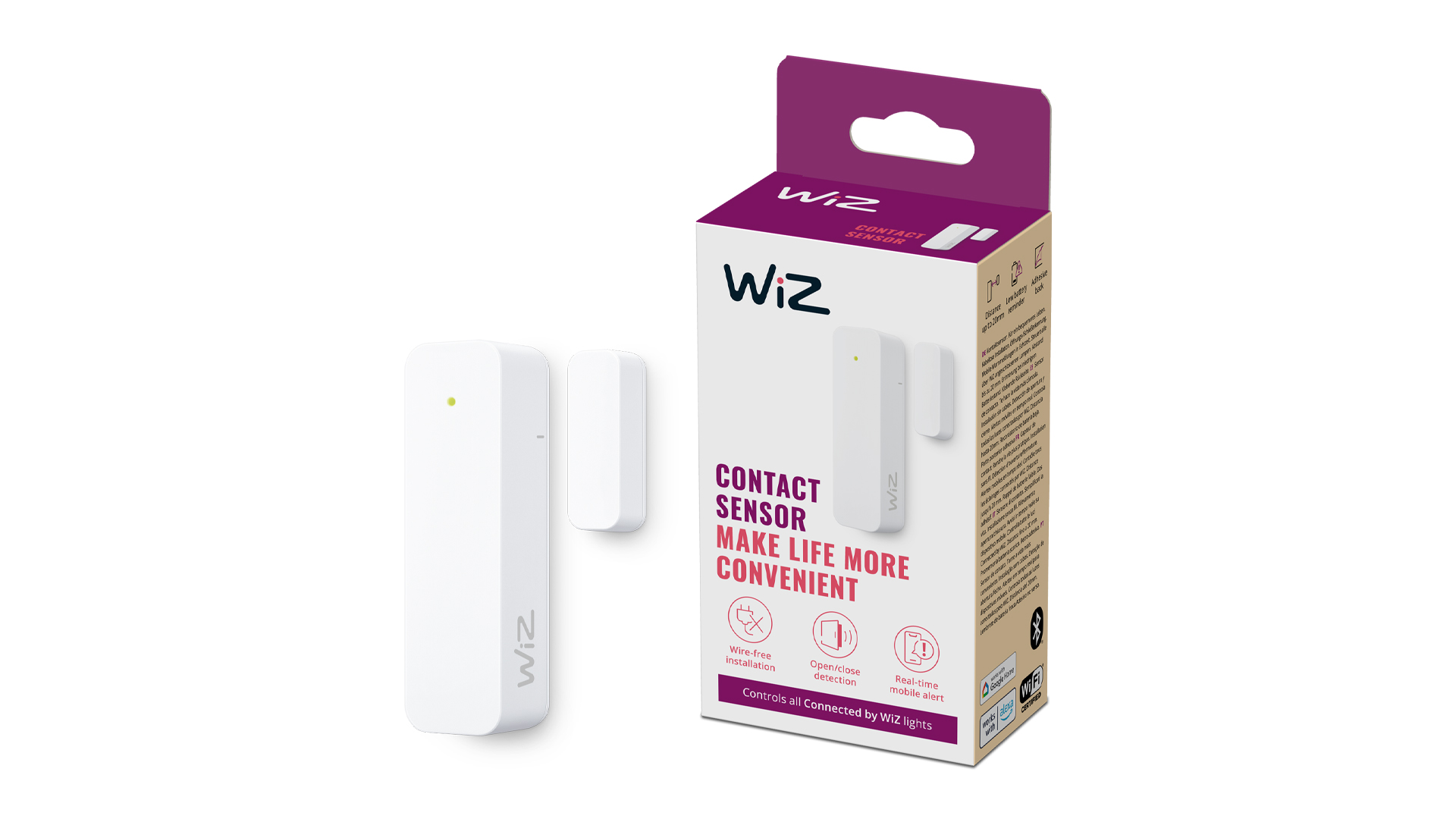 Wiz contactsensor product en verpakking