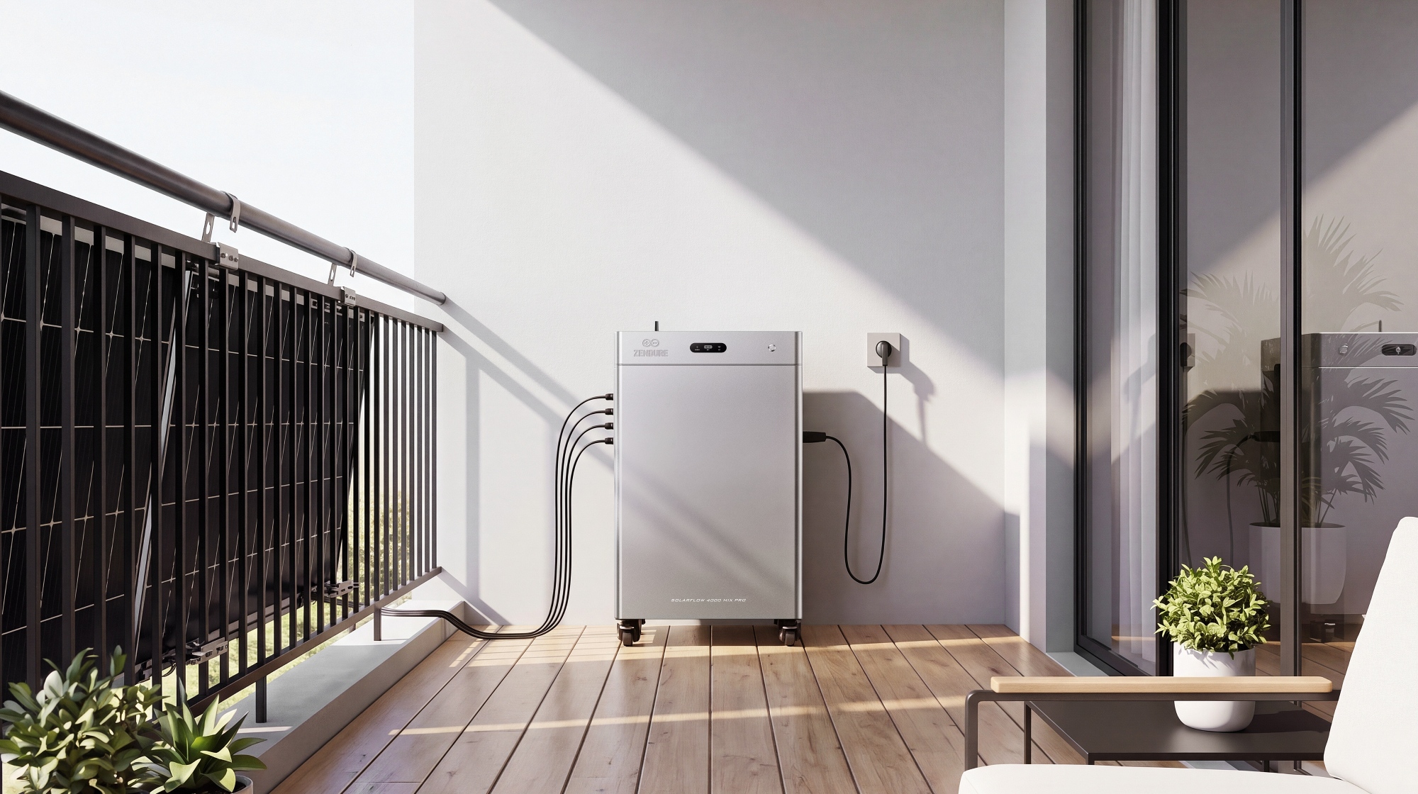 Zendure SolarFlow 4000 Mix balcony