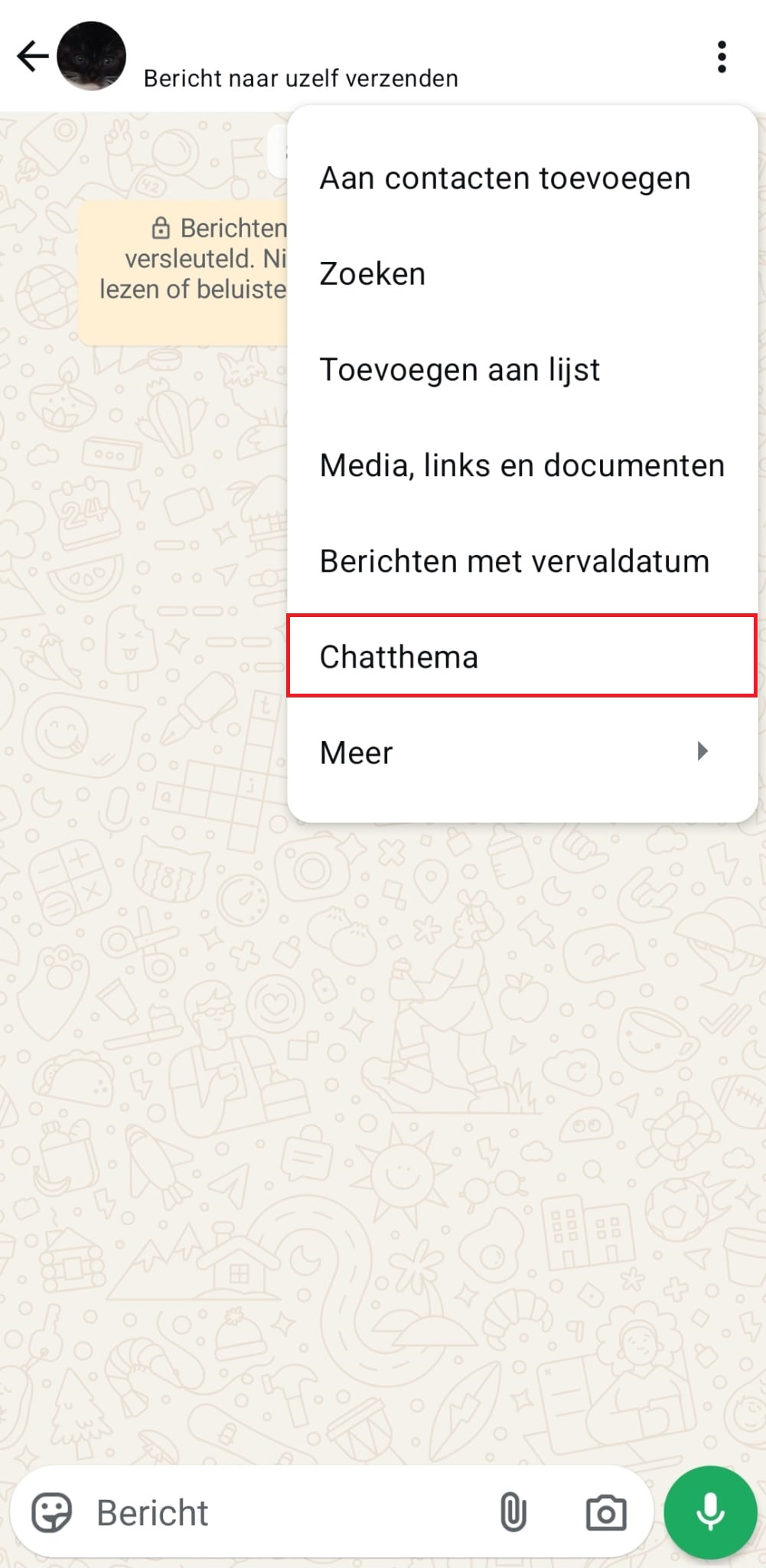 WhatsApp Chatthema per chat