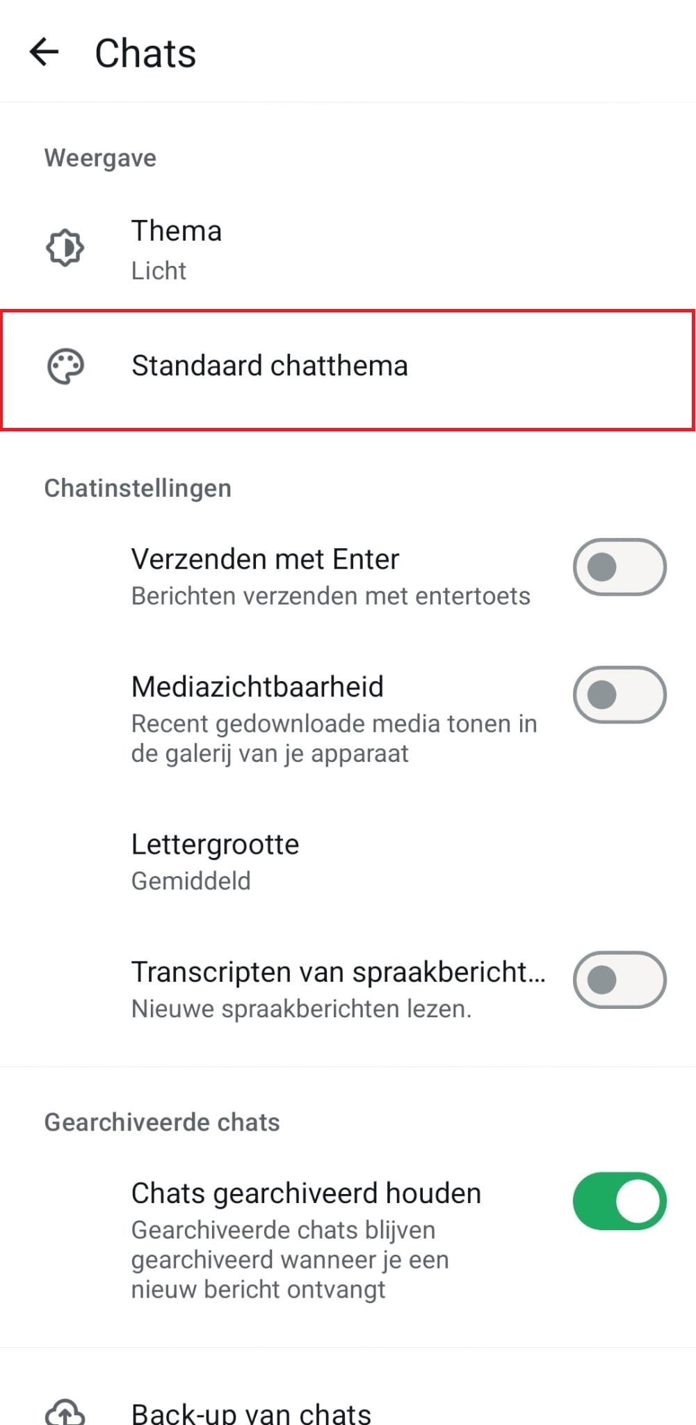 WhatsApp to Chat Settings